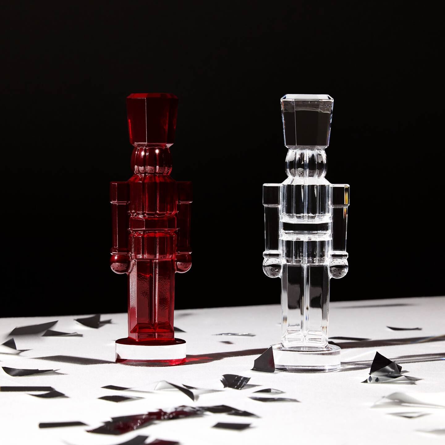 Waterford Standing Nutcracker, Clear & Red