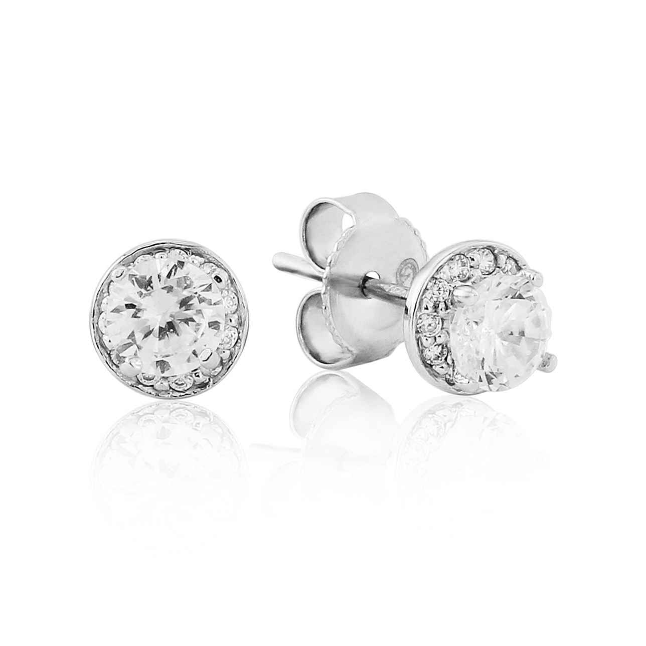 Small Cluster Round Stud Earrings