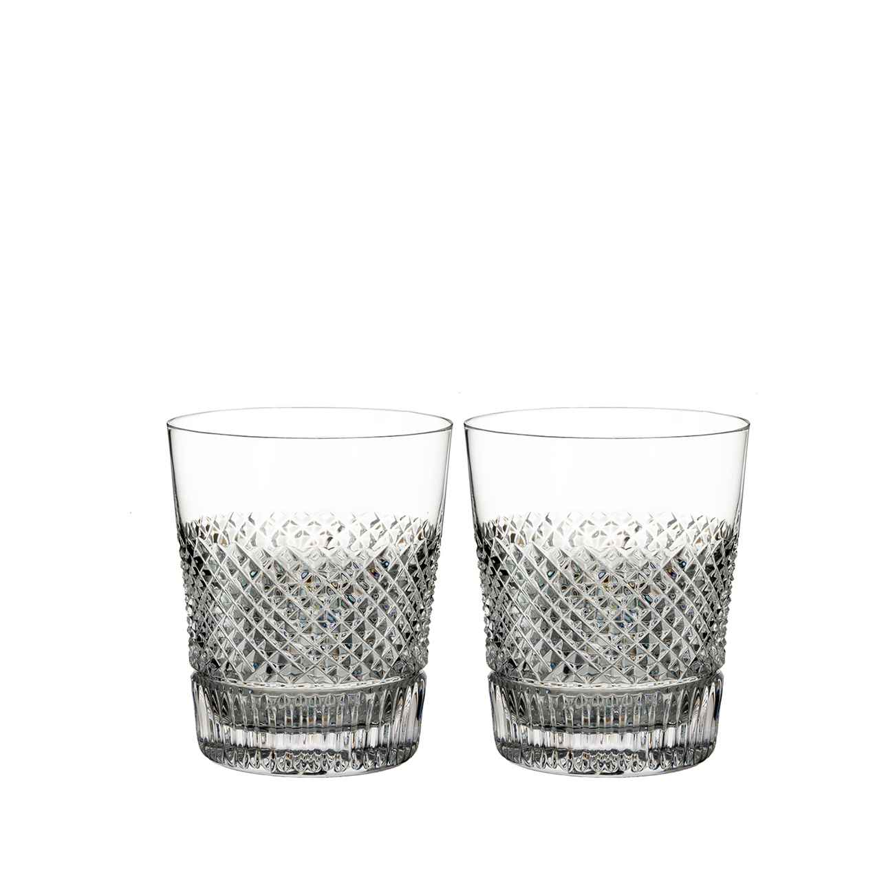 Diamond Line Whiskey Glass, Set of 2