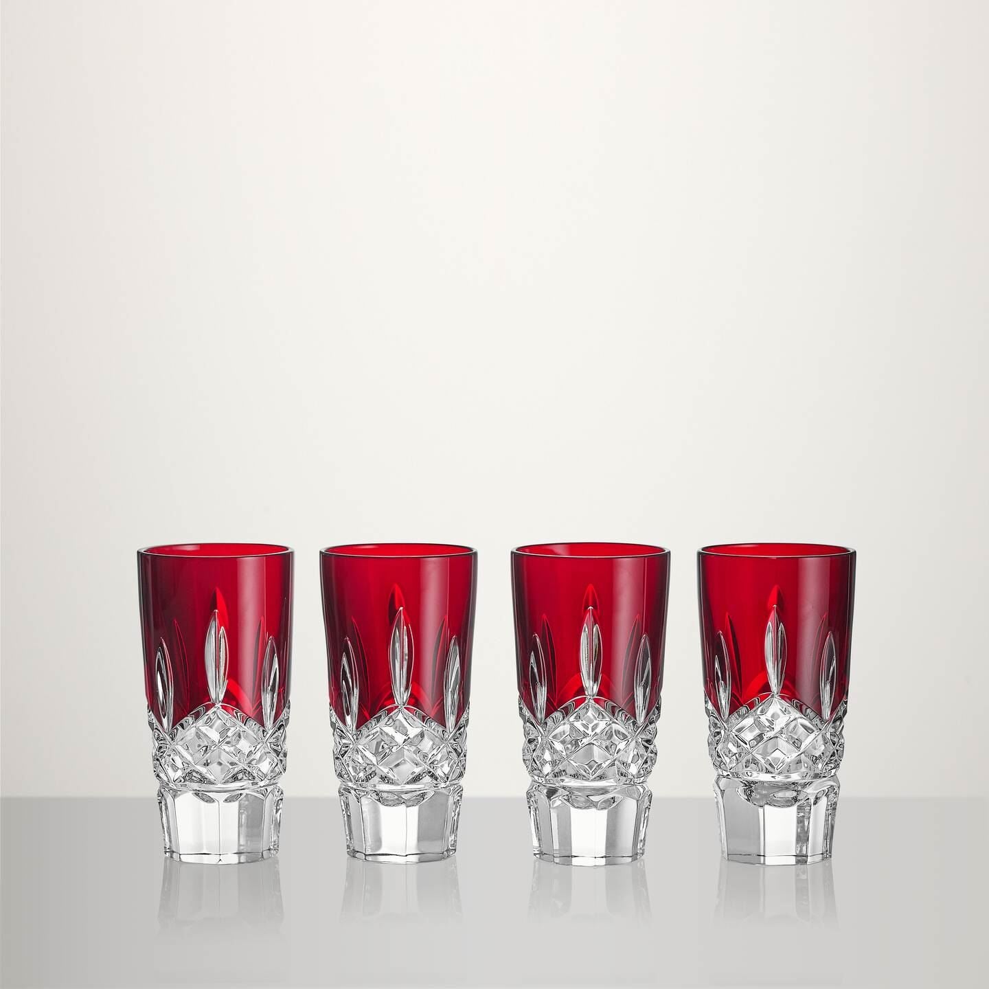 Lismore Red Shot Glass 1.5oz Set of 4 | Waterford