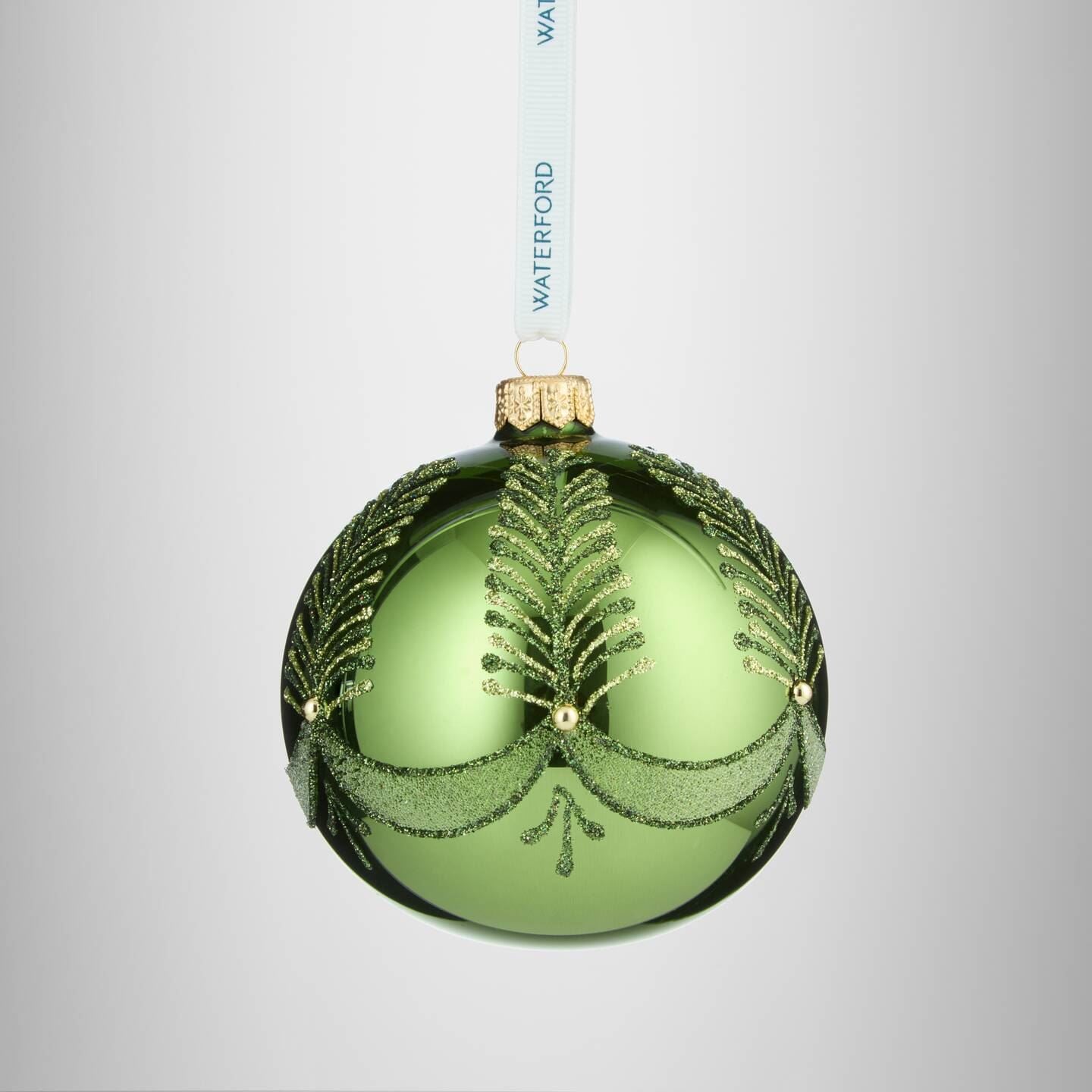 Christmas Holiday Heirlooms Green Bauble Ornament | Waterford