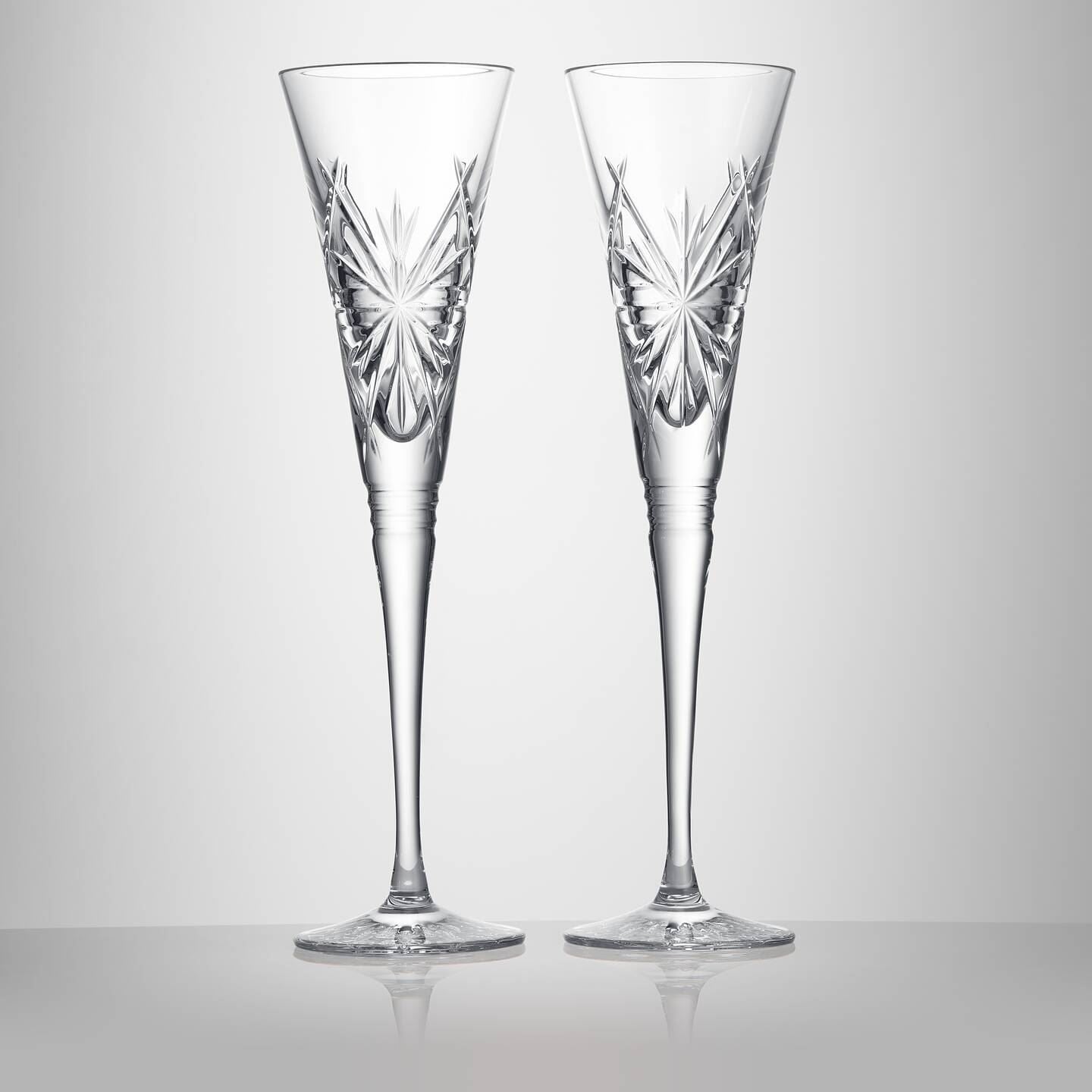 Snowflakes Flute, Set of 2